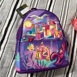 Loungefly little mermaid Castle and Sea Creature Backpack